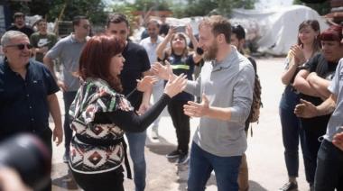 Junto a Otermín, Cristina visitó una planta de reciclado en Villa Fiorito
