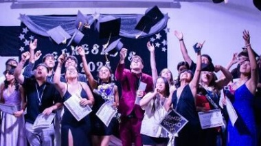 Cascallares acompañó a la primera promoción de egresados de la escuela agraria