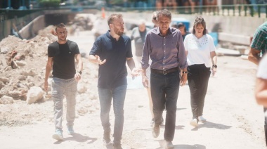 Otermín y Katopodis recorrieron obras: El Bajo Nivel de Temperley financiado por Provincia y otra paralizada por el Gobierno Nacional