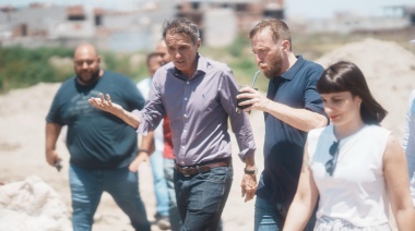 Otermín y Katopodis recorrieron obras: El Bajo Nivel de Temperley financiado por Provincia y otra paralizada por el Gobierno Nacional