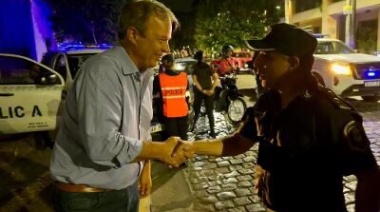 Cascallares supervisó operativos policiales nocturnos en los barrios