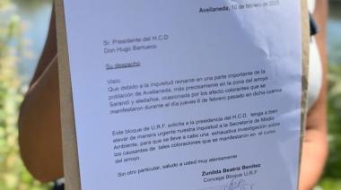 Moragues Santos y la contaminación en el Arroyo Sarandí: "Los vecinos están obligados a vivir en condiciones indignas"