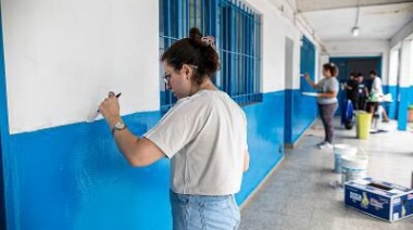 Vecinos del distrito pintaron y realizaron tareas de mantenimiento en 30 jardines y escuelas