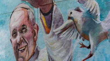 Un mural en homenaje al Papa Francisco