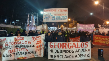 Trabajadores de Georgalos volvieron a protestas contra los despidos persecutorios