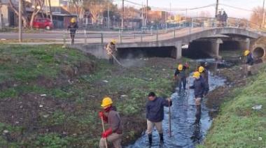 Profundizan las obras y los trabajos de limpieza frente al pronóstico de lluvias