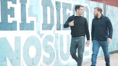 Otermín y Álvarez recorrieron obras en Fiorito en el marco del programa “Diego nos Une”