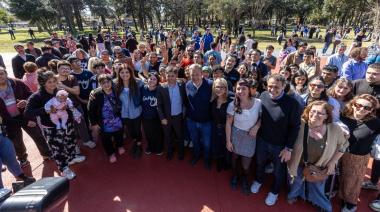 Kicillof, Cascallares y Paula Eichel recorrieron el nuevo Parque Público de la Quinta Rocca