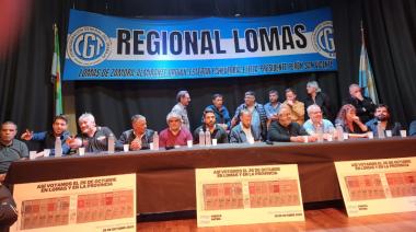 Otermín y Moyano (hijo) encabezaron un imponente acto de la CGT de Lomas