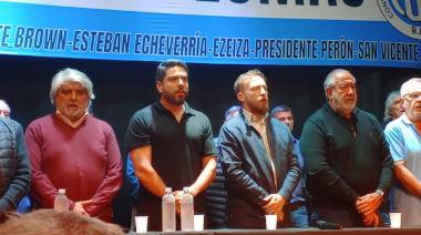 Otermín y Moyano (hijo) encabezaron un imponente acto de la CGT de Lomas