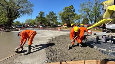 Avanza la refacción y ampliación de la avenida Hipólito Yrigoyen entre Diehl y Payró