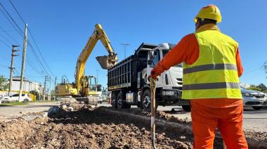 Avanza la refacción y ampliación de la avenida Hipólito Yrigoyen entre Diehl y Payró