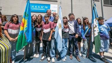 Cascallares, Kicillof y Fabiani inauguraron un Jardín de Infantes y el nuevo edificio de la Secundaria Nº 76