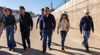 Cascallares y Katopodis recorrieron la obra del viaducto de la Rotonda los Pinos