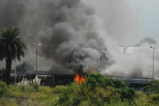 Se quemaron seis vagones del Tren Roca en Gerli