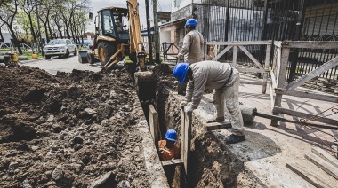 El municipio de Brown y AYSA avanzan con obras cloacales en Solano