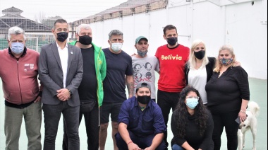 Álvarez recorrió obras en Villa Porá junto a Galdurralde