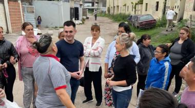 Nacho Moroni recorrió Villa Jardín y escuchó las demandas de los vecinos