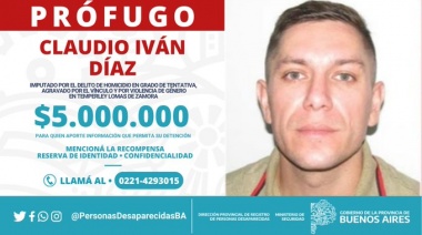 Ofrecen una recompensa de 5 millones de pesos por un prófugo por intento de homicidio