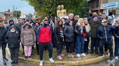 Omar López homenajeó a Perón en Villa Caraza