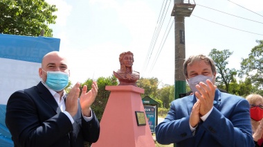 Cascallares descubrió un monumento en homenaje a Juan Manuel de Rosas