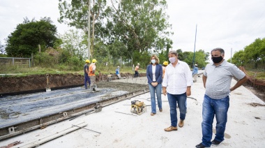 Cascallares y Depetri visitaron la obra de pavimentación en la avenida República Argentina