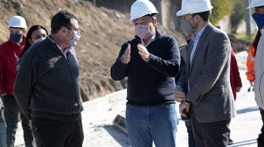 Cascallares destacó el avance en las obras de pavimentación de la Avenida República Argentina