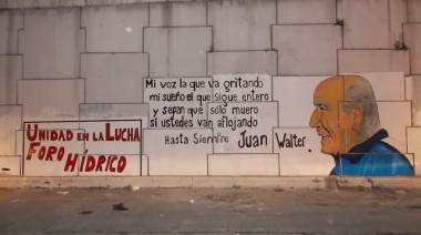 El Foro Hídrico restaurará el mural en homenaje a Juan Walter