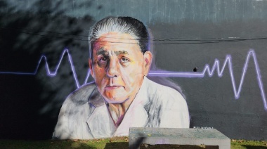 A 57 años del primer bypass, restauraron un mural en homenaje a Favaloro
