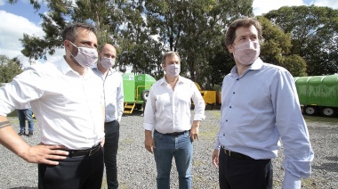 Cascallares y Cabandié entregaron máquinas y herramientas para fortalecer la gestión ambiental en el municipio