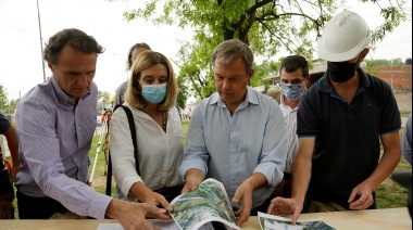 Cascallares y Katopodis supervisaron el avance de la construcción del nuevo paso bajo nivel en Longchamps