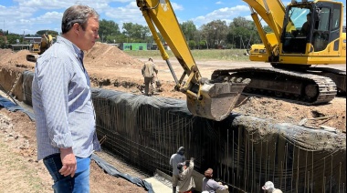 Cascallares recorrió las obras de la avenida Olivera