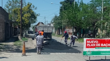 Avanzan trabajos de bacheo en El Jagüel