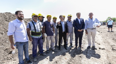 Kicillof, Cascallares y Fabiani recorrieron la obra del Parque Don Orione