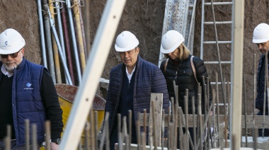 Cascallares recorrió la obra de la nueva estación de bombeo en Burzaco