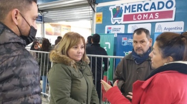 Velazquez recorrió el nuevo "Mercado Lomas"