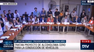 Obtuvo dictamen de mayoría el proyecto de alcohol cero al volante