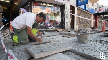 El Municipio realizó tareas de mantenimiento en el Paseo de Compras de 9 de Julio