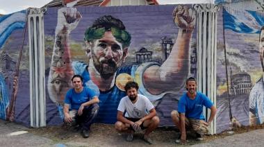 “Un lugar en el Olimpo”: el mural para homenajear a la selección campeona del mundo