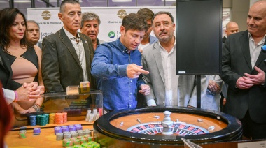 Kicillof lanzó la primera bola de la temporada del Casino de Mar del Plata
