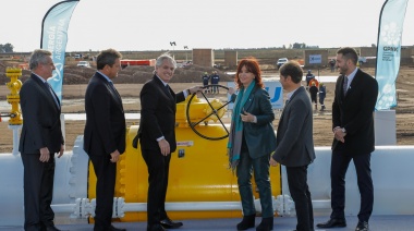 Cristina, Massa y Alberto Fernández inauguraron el Gasoducto Néstor Kirchner