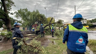 Los equipos del Municipio trabajan en la calle mitigando los efectos de la tormenta
