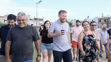 Otermín recorrió el Parque Diego Armando Maradona de Fiorito