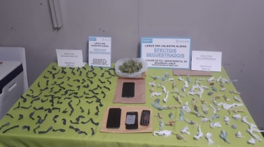 Tres personas fueron detenidas con más de 160 envoltorios de marihuana para vender
