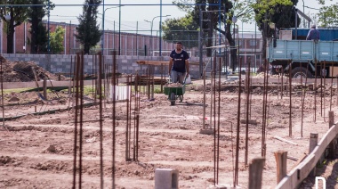 Avanza la construcción del gimnasio cubierto en el Parque Piñeiro