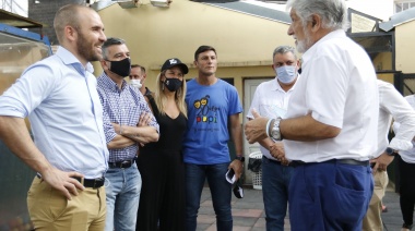 Guzmán, Zabaleta y Zanetti recorrieron obras en la Fundación Pupi