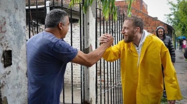 Otermin supervisó las tareas de asistencia a los vecinos afectados por el temporal