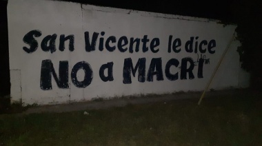 Con pintadas en el Conurbano, el peronismo salió a decirle “No a Macri”