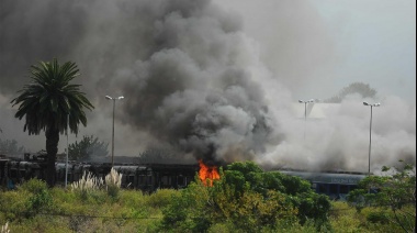 Se quemaron seis vagones del Tren Roca en Gerli