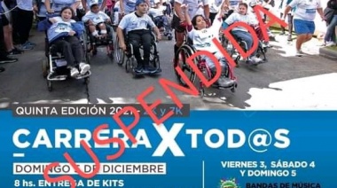 Se suspendió la “Carrera X Tod@s” en Almirante Brown